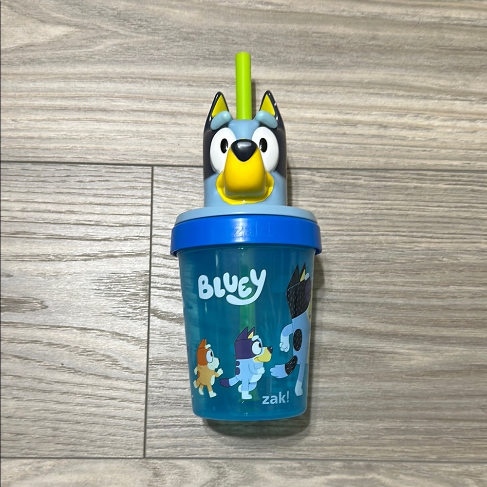 Zak! - Bluey Kids Tumbler with Screw in Character Top & No Pull Out Straw